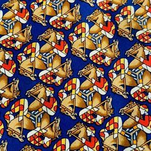 Hermes Horse Jockey Multi-color Silk Tie RARE Vintage 7661TA